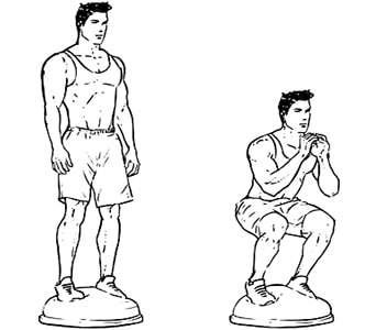 حرکت اسکوات تعادلی بوسوبال