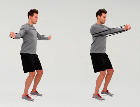 حرکت قفسه سینه فلای با کش پاور باند  