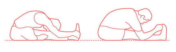  حرکت سر به زانوی نشسته در یوگا